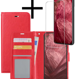 NoXx NoXx Google Pixel 8a Hoesje Bookcase Met Screenprotector - Rood