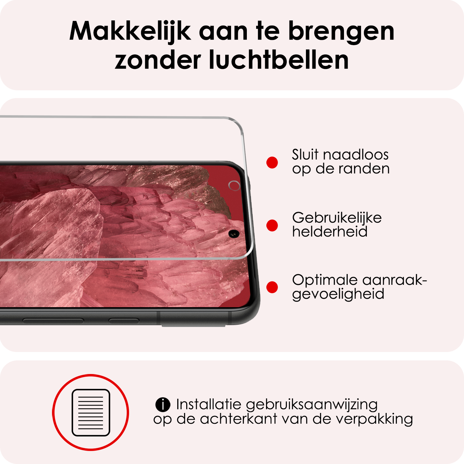 NoXx Hoes Geschikt voor Google Pixel 8a Hoesje Book Case Hoes Flip Cover Wallet Bookcase Met Screenprotector - Paars