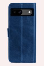 NoXx Hoes Geschikt voor Google Pixel 8a Hoesje Book Case Hoes Flip Cover Wallet Bookcase Met Screenprotector - Donkerblauw