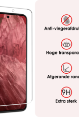 NoXx Hoes Geschikt voor Google Pixel 8a Hoesje Book Case Hoes Flip Cover Wallet Bookcase Met Screenprotector - Donkerblauw