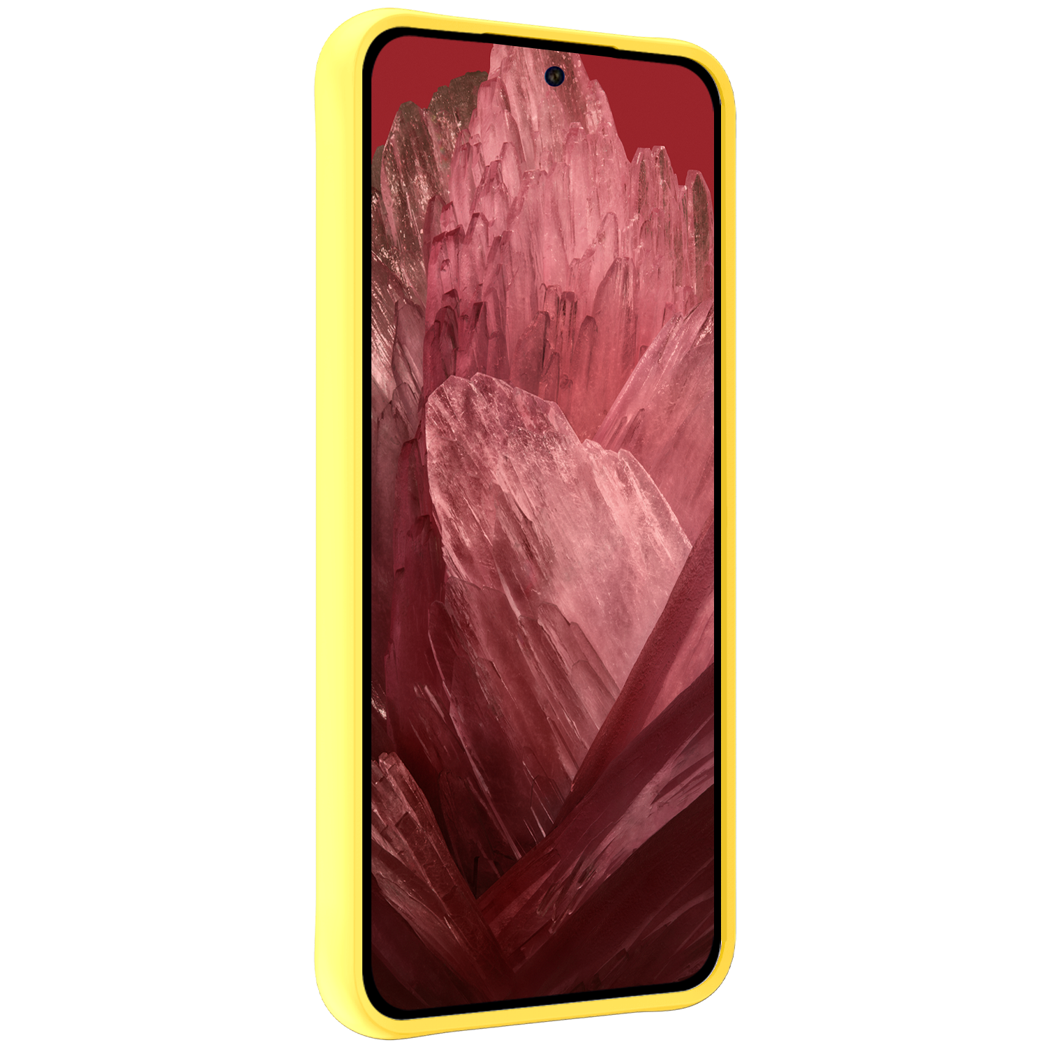 NoXx Hoes Geschikt voor Google Pixel 8a Hoesje Cover Siliconen Back Case Hoes Met 2x Screenprotector - Geel
