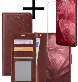 NoXx NoXx Google Pixel 8a Hoesje Bookcase Met Screenprotector - Bruin