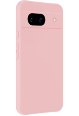 NoXx Hoes Geschikt voor Google Pixel 8a Hoesje Cover Siliconen Back Case Hoes Met 2x Screenprotector - Lichtroze
