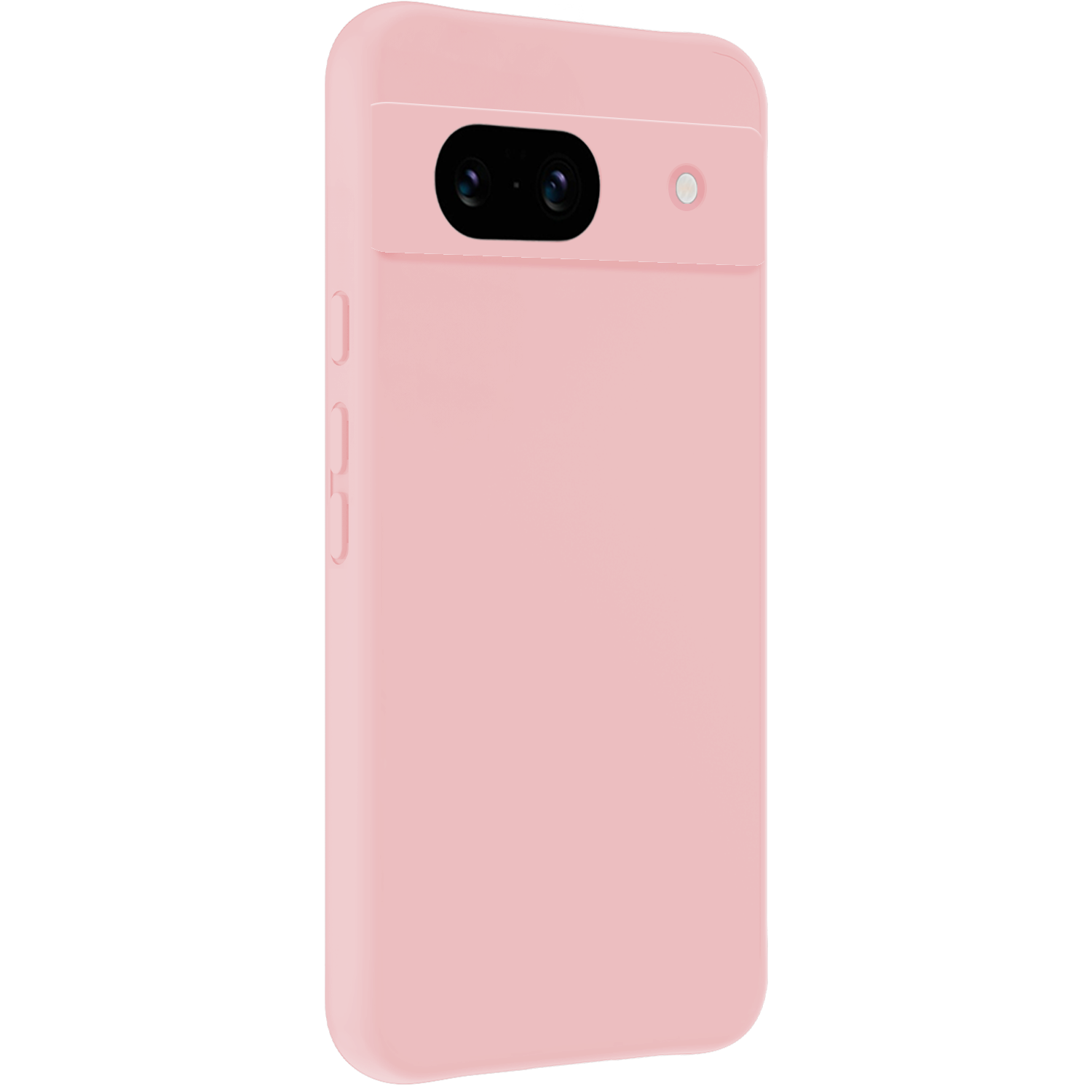 NoXx Hoes Geschikt voor Google Pixel 8a Hoesje Cover Siliconen Back Case Hoes Met 2x Screenprotector - Lichtroze