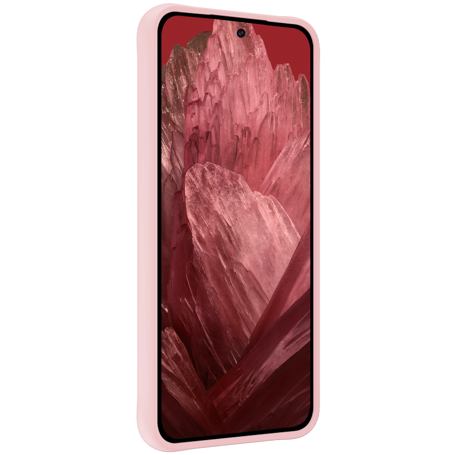 NoXx Hoes Geschikt voor Google Pixel 8a Hoesje Cover Siliconen Back Case Hoes Met 2x Screenprotector - Lichtroze