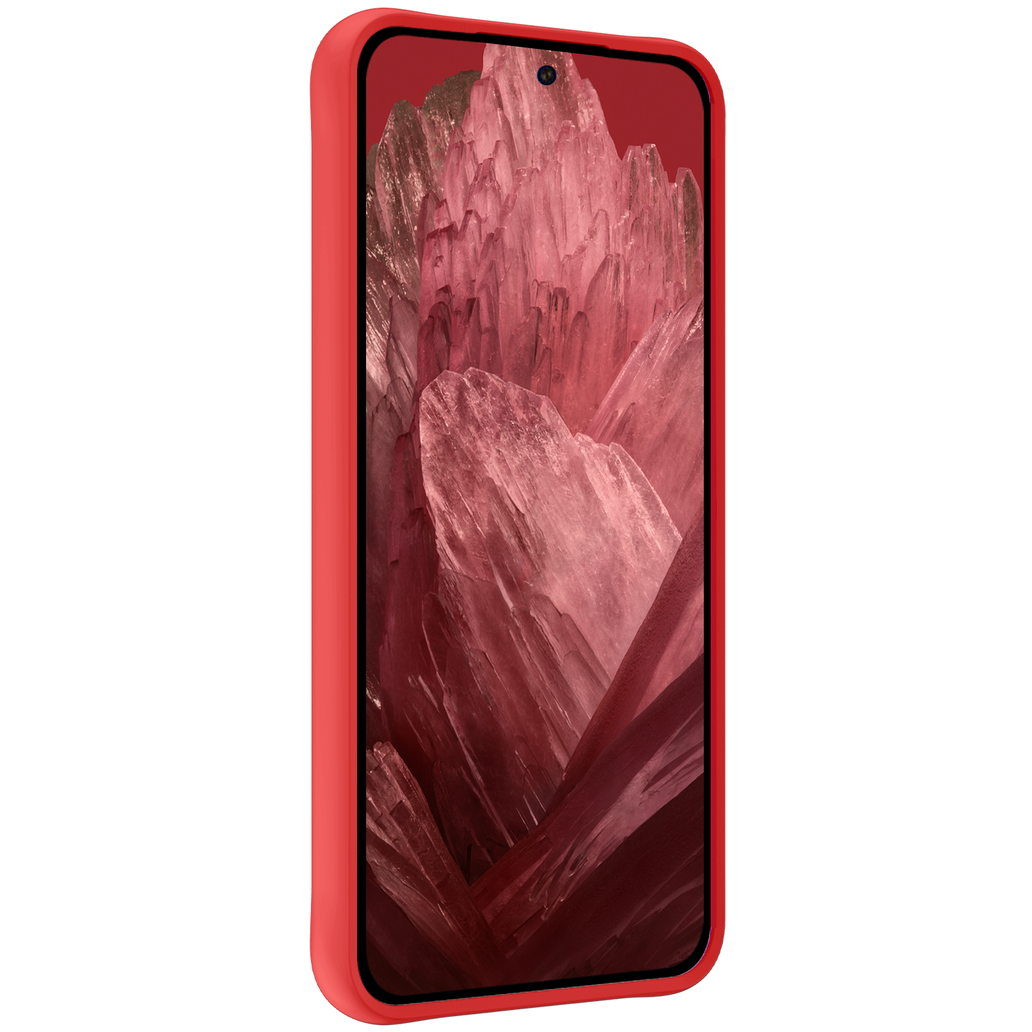 NoXx Hoes Geschikt voor Google Pixel 8a Hoesje Cover Siliconen Back Case Hoes Met 2x Screenprotector - Rood