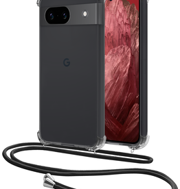 NoXx NoXx Google Pixel 8a Hoesje Transparant Shockproof Met Zwart Koord
