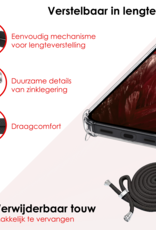 NoXx Hoes Geschikt voor Google Pixel 8a Hoesje Transparant Met Telefoonkoord Cover Shock Proof Case Koord Hoes
