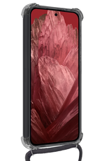 NoXx Hoes Geschikt voor Google Pixel 8a Hoesje Transparant Met Telefoonkoord Cover Shock Proof Case Koord Hoes