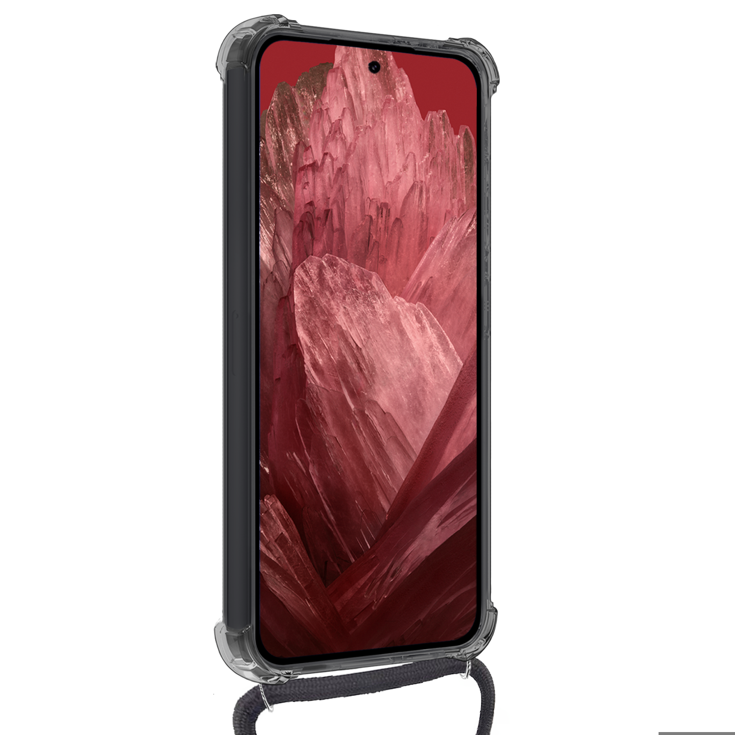 NoXx Hoes Geschikt voor Google Pixel 8a Hoesje Transparant Met Telefoonkoord Cover Shock Proof Case Koord Hoes