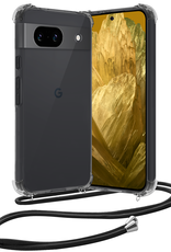 Nomfy Hoesje Geschikt voor Google Pixel 8a Hoesje Shock Proof Transparant Met Telefoonketting Case Shock Koord - Hoesje Geschikt voor Google Pixel 8a Shock Proof Case Met Koord - Transparant