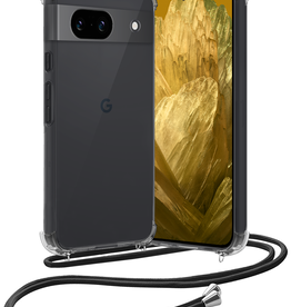 Nomfy Nomfy Google Pixel 8a Hoesje Transparant Shockproof Met Zwart Koord
