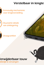 Nomfy Hoesje Geschikt voor Google Pixel 8a Hoesje Shock Proof Transparant Met Telefoonketting Case Shock Koord - Hoesje Geschikt voor Google Pixel 8a Shock Proof Case Met Koord - Transparant