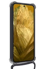 Nomfy Hoesje Geschikt voor Google Pixel 8a Hoesje Shock Proof Transparant Met Telefoonketting Case Shock Koord - Hoesje Geschikt voor Google Pixel 8a Shock Proof Case Met Koord - Transparant