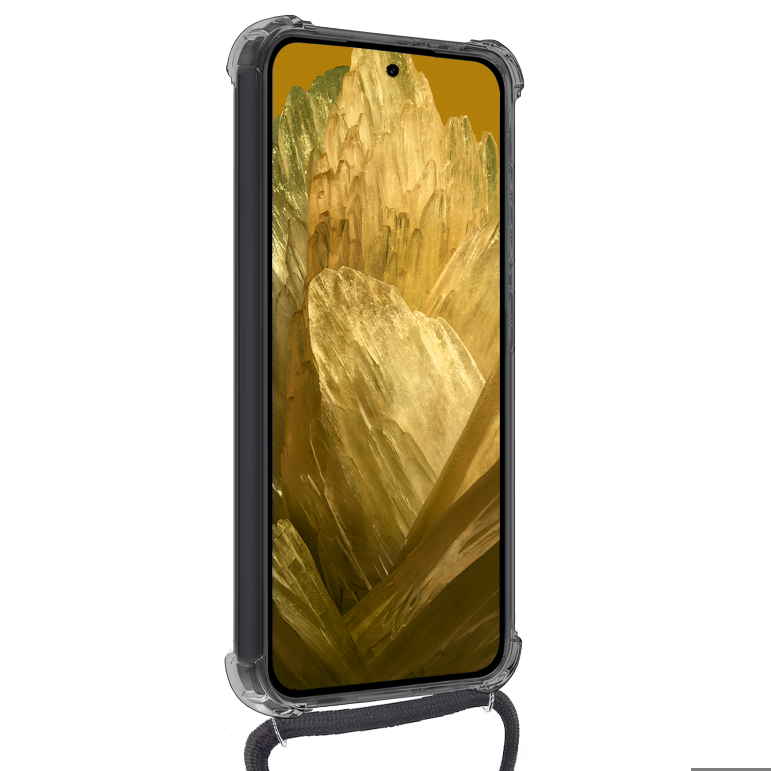 Nomfy Hoesje Geschikt voor Google Pixel 8a Hoesje Shock Proof Transparant Met Telefoonketting Case Shock Koord - Hoesje Geschikt voor Google Pixel 8a Shock Proof Case Met Koord - Transparant