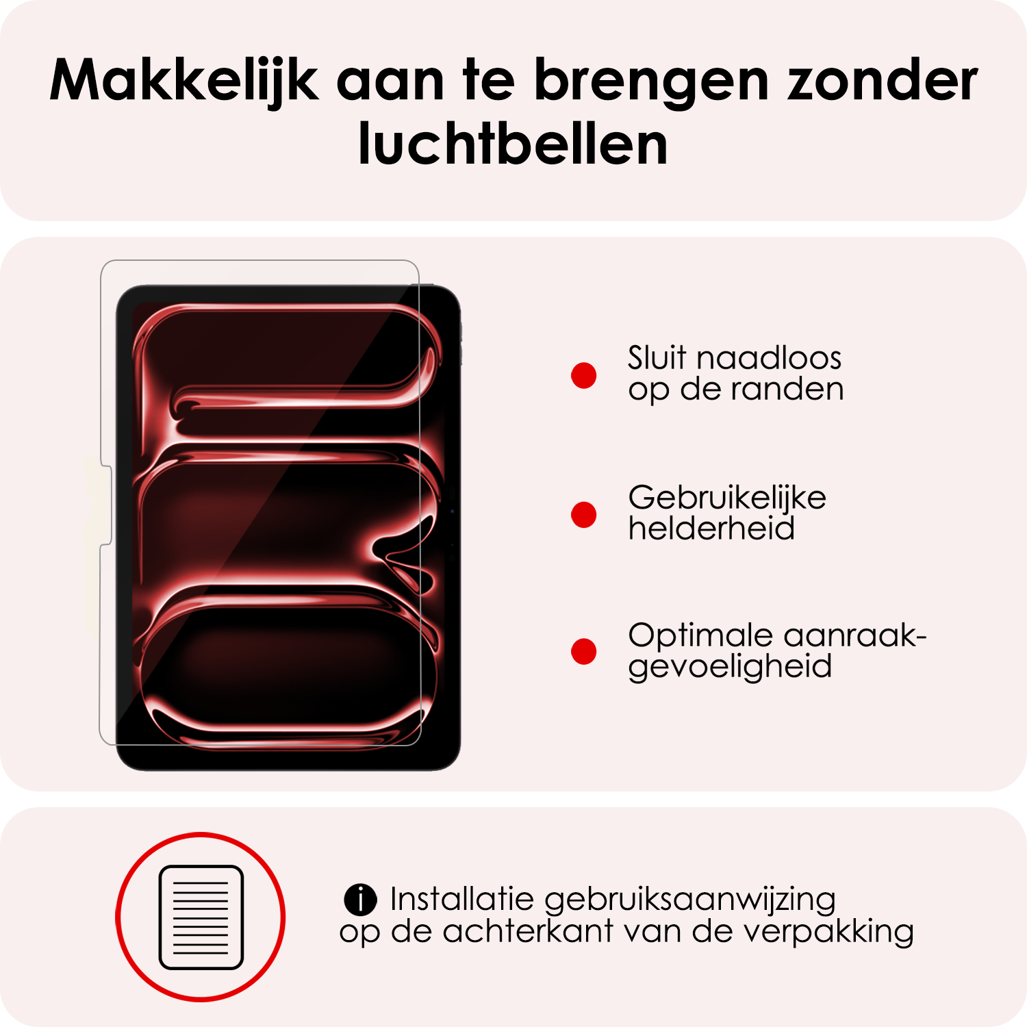 NoXx Screenprotector Geschikt voor iPad Pro 2024 (11 inch) Screenprotector Bescherm Glas Screen Protector