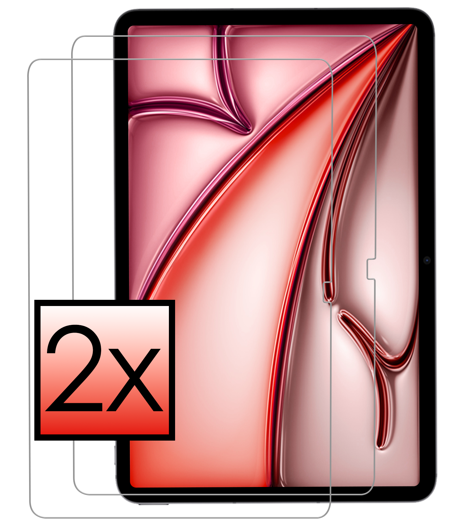 NoXx Screenprotector Geschikt voor iPad Air 6 (13 inch) Screenprotector Bescherm Glas Screen Protector - 2x