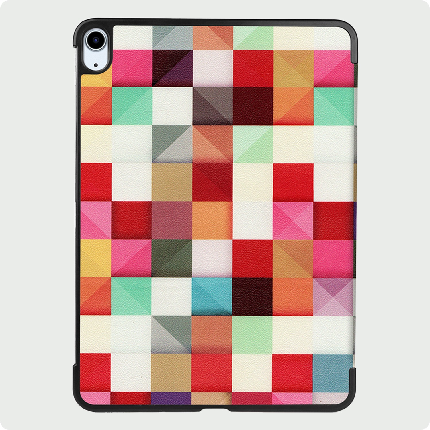 BASEY. Hoesje Geschikt voor iPad Air 6 (11 inch) Hoes Case Tablet Hoesje Tri-fold - Hoes Geschikt voor iPad Air 2024 (11 inch) Hoesje Hard Cover Bookcase Hoes - Blokken