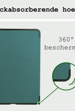 BASEY. Hoesje Geschikt voor iPad Air 6 (11 inch) Hoes Case Tablet Hoesje Tri-fold - Hoes Geschikt voor iPad Air 2024 (11 inch) Hoesje Hard Cover Bookcase Hoes - Donkergroen