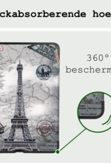 BASEY. Hoesje Geschikt voor iPad Air 6 (11 inch) Hoes Case Tablet Hoesje Tri-fold - Hoes Geschikt voor iPad Air 2024 (11 inch) Hoesje Hard Cover Bookcase Hoes - Eiffeltoren