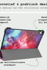 BASEY. Hoesje Geschikt voor iPad Air 6 (11 inch) Hoes Case Tablet Hoesje Tri-fold - Hoes Geschikt voor iPad Air 2024 (11 inch) Hoesje Hard Cover Bookcase Hoes - Galaxy