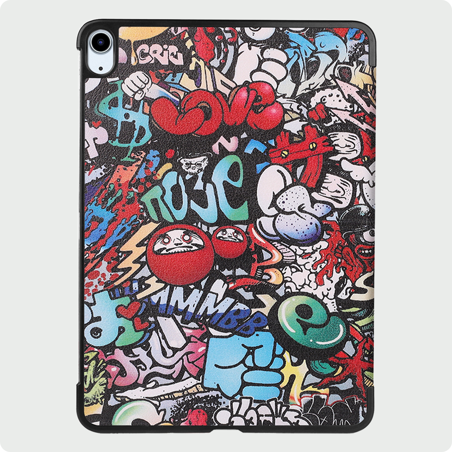 BASEY. Hoesje Geschikt voor iPad Air 6 (11 inch) Hoes Case Tablet Hoesje Tri-fold - Hoes Geschikt voor iPad Air 2024 (11 inch) Hoesje Hard Cover Bookcase Hoes - Graffity