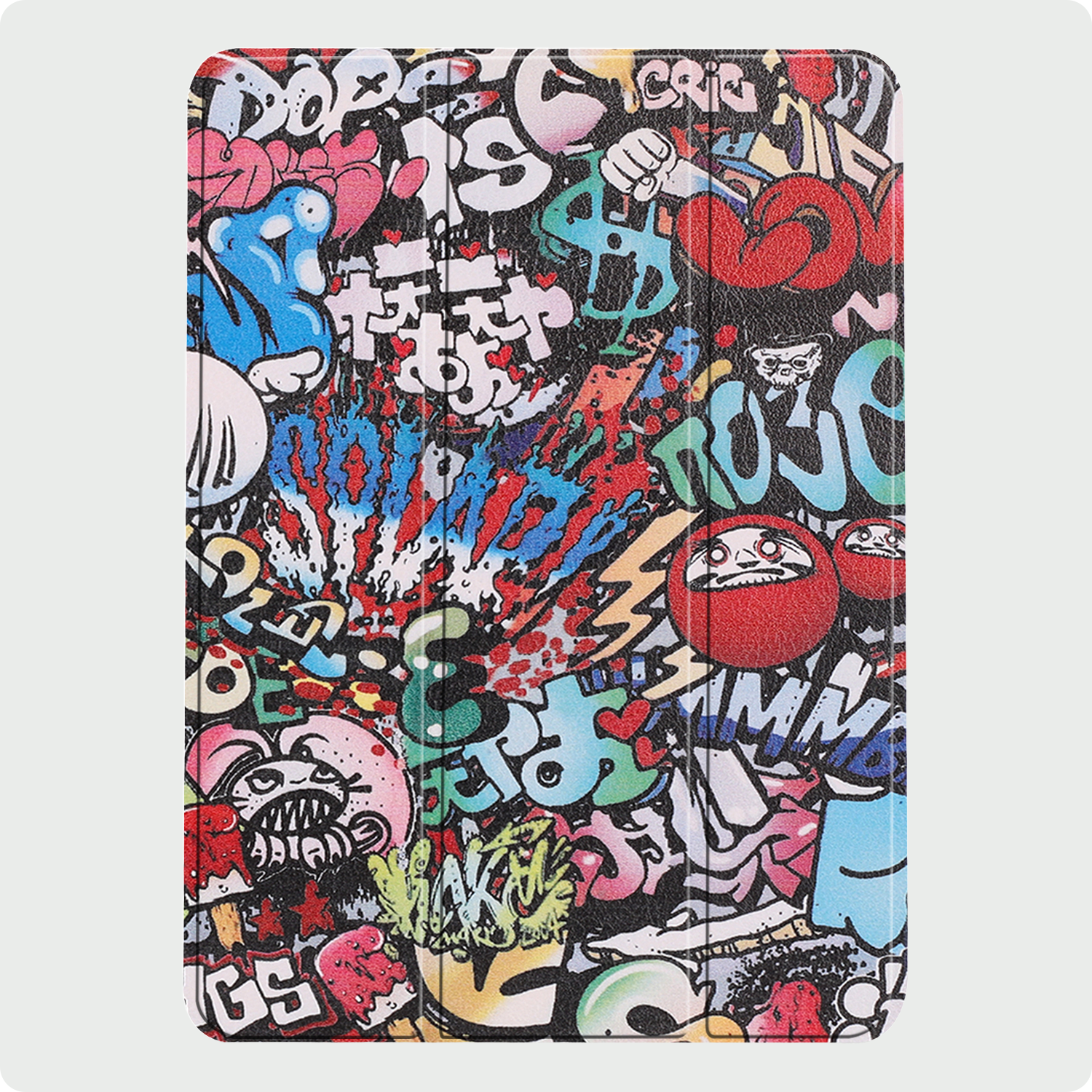 BASEY. Hoesje Geschikt voor iPad Air 6 (11 inch) Hoes Case Tablet Hoesje Tri-fold - Hoes Geschikt voor iPad Air 2024 (11 inch) Hoesje Hard Cover Bookcase Hoes - Graffity