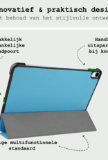 BASEY. Hoesje Geschikt voor iPad Air 6 (11 inch) Hoes Case Tablet Hoesje Tri-fold - Hoes Geschikt voor iPad Air 2024 (11 inch) Hoesje Hard Cover Bookcase Hoes - Lichtblauw