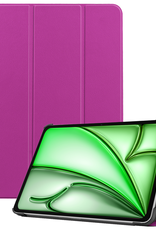 BASEY. Hoesje Geschikt voor iPad Air 6 (11 inch) Hoes Case Tablet Hoesje Tri-fold - Hoes Geschikt voor iPad Air 2024 (11 inch) Hoesje Hard Cover Bookcase Hoes - Paars