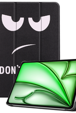 BASEY. Hoesje Geschikt voor iPad Air 6 (11 inch) Hoes Case Tablet Hoesje Tri-fold - Hoes Geschikt voor iPad Air 2024 (11 inch) Hoesje Hard Cover Bookcase Hoes - Don't Touch Me