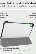 BASEY. Hoesje Geschikt voor iPad Air 6 (11 inch) Hoes Case Tablet Hoesje Tri-fold - Hoes Geschikt voor iPad Air 2024 (11 inch) Hoesje Hard Cover Bookcase Hoes - Wit