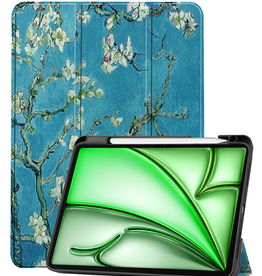 BASEY. BASEY. iPad Air 6 (11 inch) Hoesje Met Uitsparing Apple Pencil - Bloemen