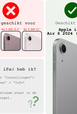 BASEY. Hoesje Geschikt voor iPad Air 6 (11 inch) Hoes Case Tablet Hoesje Tri-fold Met Uitsparing Geschikt voor Apple Pencil - Hoes Geschikt voor iPad Air 2024 (11 inch) Hoesje Hard Cover Bookcase Hoes - Donkerblauw