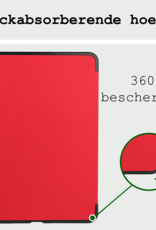 BASEY. Hoesje Geschikt voor iPad Air 6 (11 inch) Hoes Case Tablet Hoesje Tri-fold Met Uitsparing Geschikt voor Apple Pencil - Hoes Geschikt voor iPad Air 2024 (11 inch) Hoesje Hard Cover Bookcase Hoes - Rood