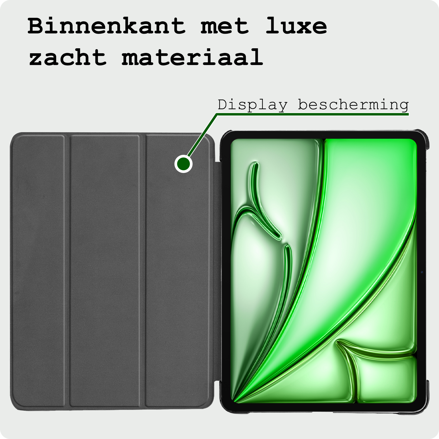 BASEY. Hoesje Geschikt voor iPad Air 6 (13 inch) Hoes Case Tablet Hoesje Tri-fold - Hoes Geschikt voor iPad Air 2024 (13 inch) Hoesje Hard Cover Bookcase Hoes - Rood