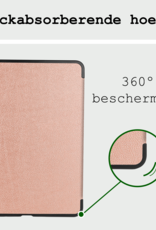 BASEY. Hoesje Geschikt voor iPad Air 6 (13 inch) Hoes Case Tablet Hoesje Tri-fold - Hoes Geschikt voor iPad Air 2024 (13 inch) Hoesje Hard Cover Bookcase Hoes - Rosé goud