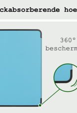 BASEY. Hoesje Geschikt voor iPad Pro 2024 (11 inch) Hoes Case Tablet Hoesje Tri-fold - Hoes Geschikt voor iPad Pro 2024 11 inch (7e generatie) Hoesje Hard Cover Bookcase Hoes - Lichtblauw