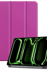 BASEY. Hoesje Geschikt voor iPad Pro 2024 (11 inch) Hoes Case Tablet Hoesje Tri-fold - Hoes Geschikt voor iPad Pro 2024 11 inch (7e generatie) Hoesje Hard Cover Bookcase Hoes - Paars