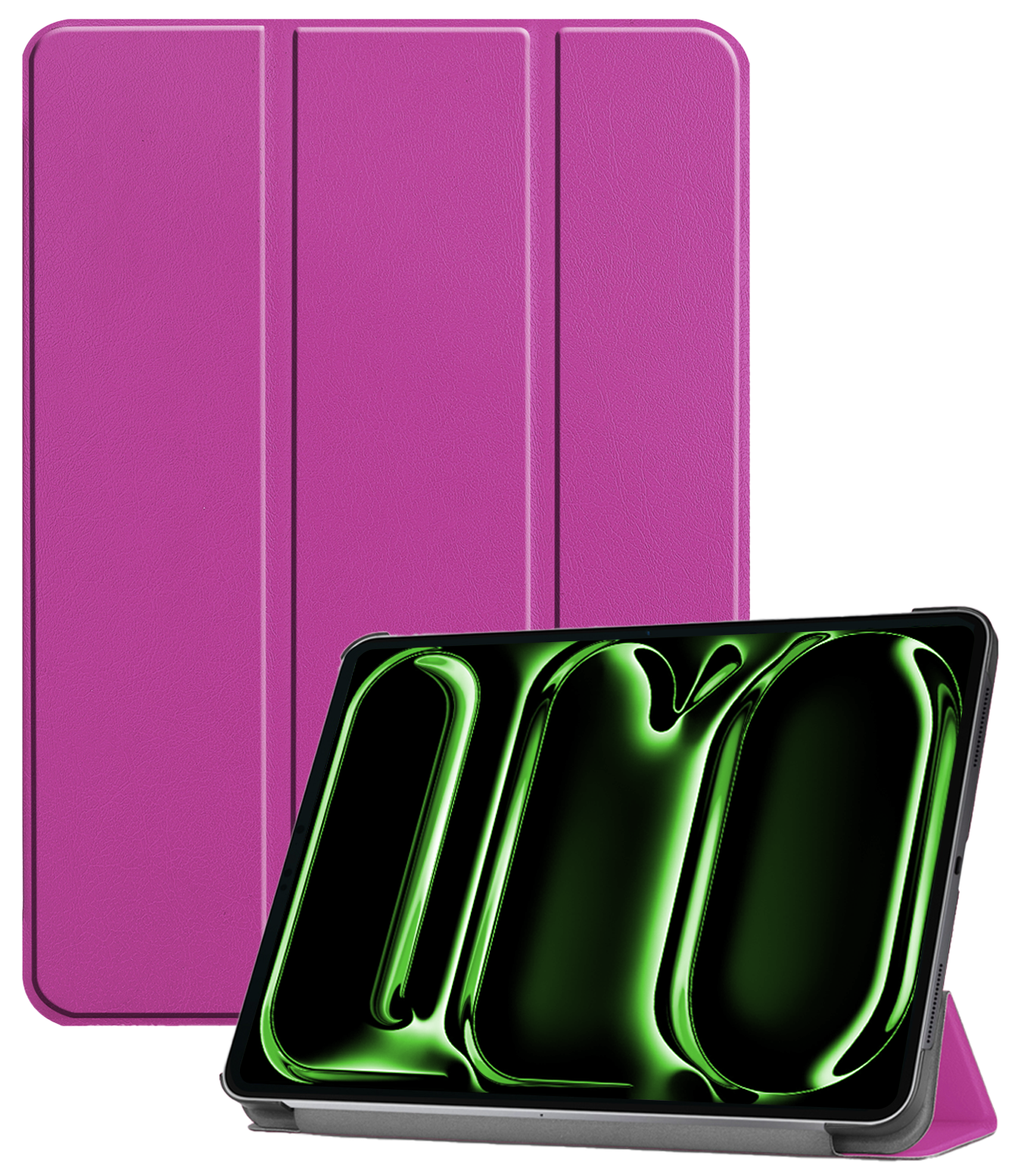 BASEY. Hoesje Geschikt voor iPad Pro 2024 (11 inch) Hoes Case Tablet Hoesje Tri-fold - Hoes Geschikt voor iPad Pro 2024 11 inch (7e generatie) Hoesje Hard Cover Bookcase Hoes - Paars