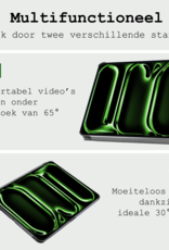 BASEY. Hoesje Geschikt voor iPad Pro 2024 (13 inch) Hoes Case Tablet Hoesje Tri-fold - Hoes Geschikt voor iPad Pro 2024 13 inch (7e generatie) Hoesje Hard Cover Bookcase Hoes - Donkergroen