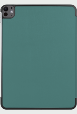 BASEY. Hoesje Geschikt voor iPad Pro 2024 (13 inch) Hoes Case Tablet Hoesje Tri-fold - Hoes Geschikt voor iPad Pro 2024 13 inch (7e generatie) Hoesje Hard Cover Bookcase Hoes - Donkergroen