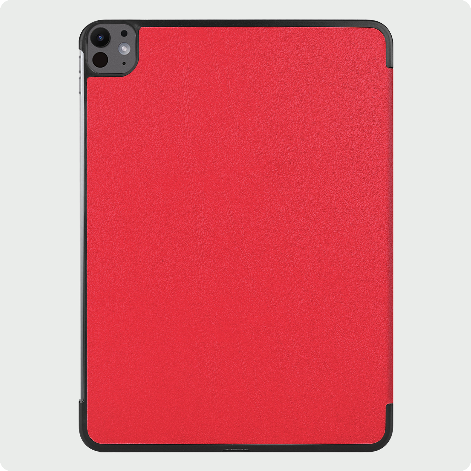 BASEY. Hoesje Geschikt voor iPad Pro 2024 (13 inch) Hoes Case Tablet Hoesje Tri-fold - Hoes Geschikt voor iPad Pro 2024 13 inch (7e generatie) Hoesje Hard Cover Bookcase Hoes - Rood