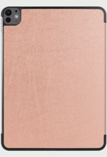 BASEY. Hoesje Geschikt voor iPad Pro 2024 (13 inch) Hoes Case Tablet Hoesje Tri-fold - Hoes Geschikt voor iPad Pro 2024 13 inch (7e generatie) Hoesje Hard Cover Bookcase Hoes - Rosé goud
