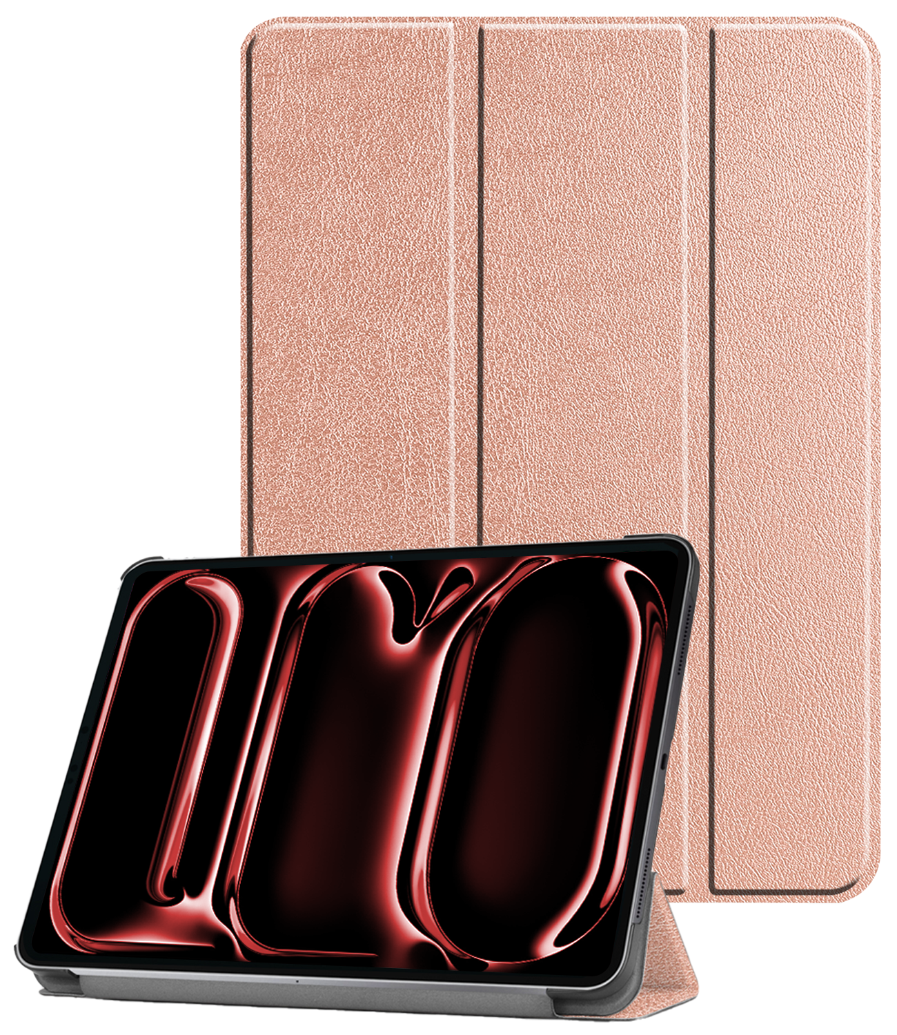 NoXx Hoesje Geschikt voor iPad Pro 2024 (13 inch) Hoesje Case Hard Cover Hoes Book Case - Rosé goud