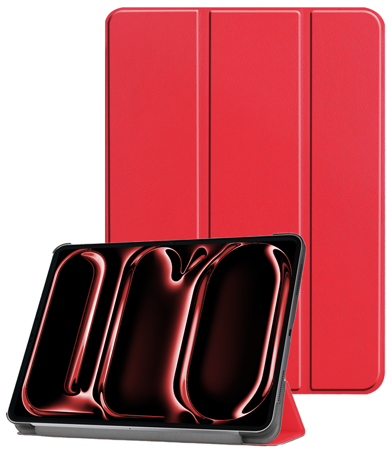 NoXx Hoesje Geschikt voor iPad Pro 2024 (13 inch) Hoesje Case Hard Cover Hoes Book Case - Rood