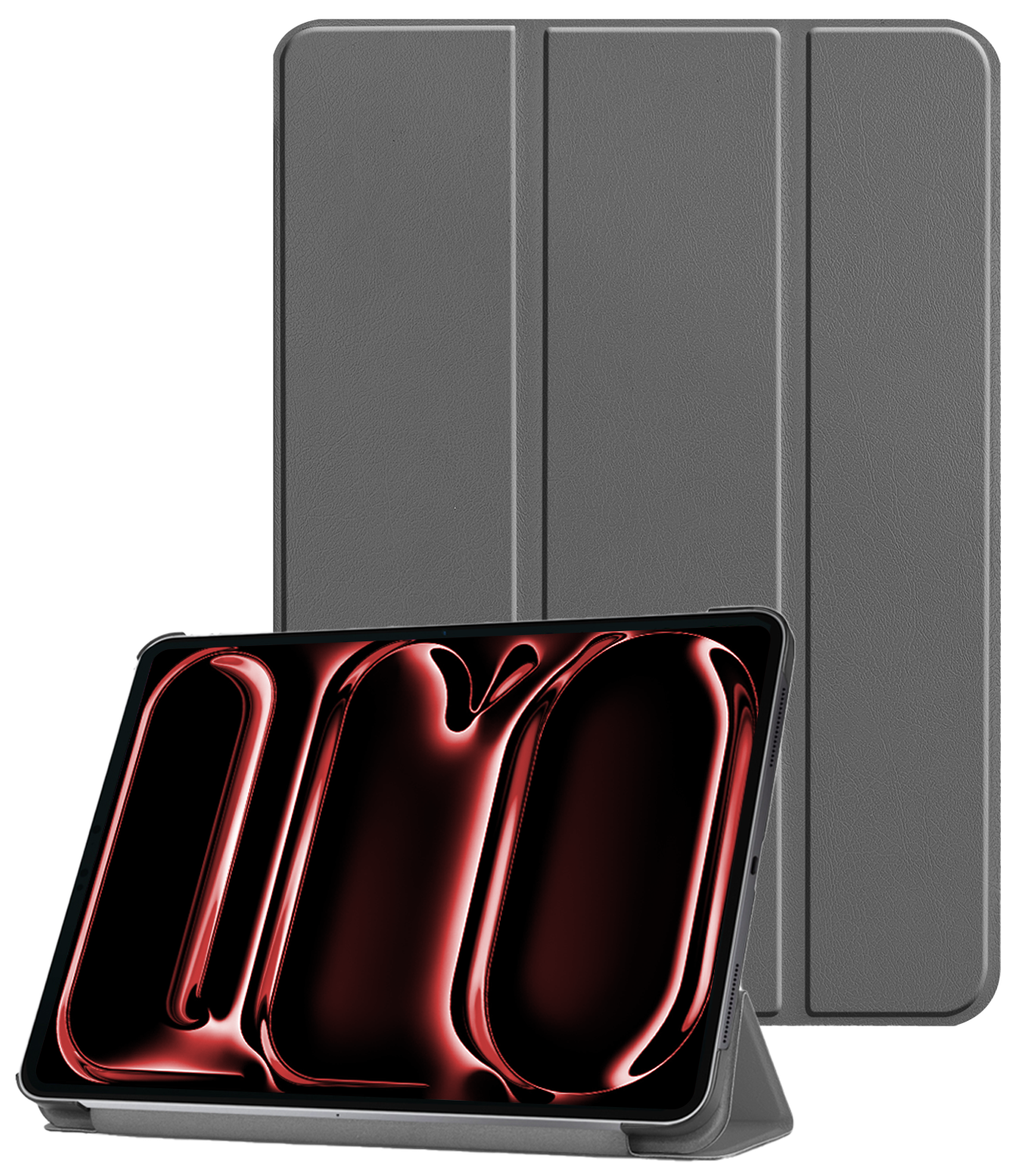 NoXx Hoesje Geschikt voor iPad Pro 2024 (13 inch) Hoesje Case Hard Cover Hoes Book Case - Grijs
