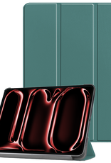 NoXx Hoesje Geschikt voor iPad Pro 2024 (13 inch) Hoesje Case Hard Cover Hoes Book Case - Donkergroen