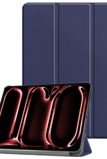 NoXx Hoesje Geschikt voor iPad Pro 2024 (13 inch) Hoesje Case Hard Cover Hoes Book Case - Donkerblauw