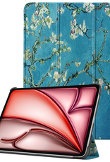 NoXx Hoesje Geschikt voor iPad Air 6 (11 inch) Hoesje Case Hard Cover Hoes Book Case - Bloesem
