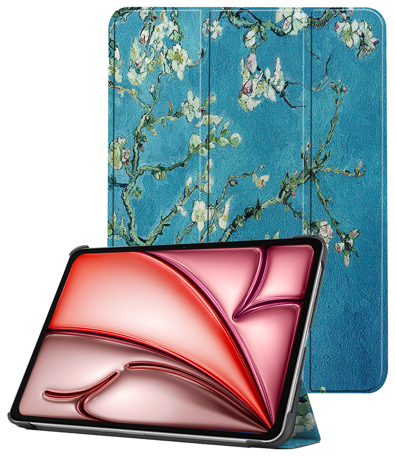 NoXx Hoesje Geschikt voor iPad Air 6 (11 inch) Hoesje Case Hard Cover Hoes Book Case - Bloesem